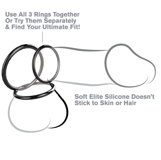 FANTASY C-RINGZ - STAMINA SET OF 3 SILICONE RING