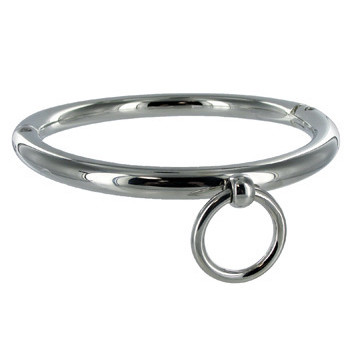 HARTMETALL - BDSM HALSBAND MIT RING 18CM