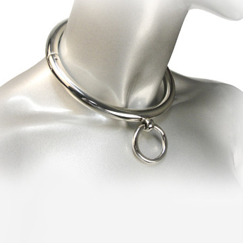 HARD METAL - BDSM COLLAR WITH RING 18CM