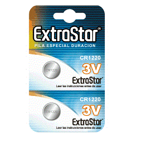 EXTRASTAR - CR1220 3V 2 BATTERIEPAKET