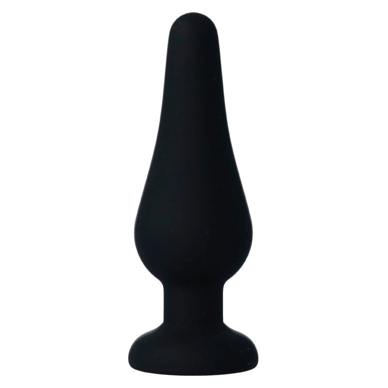 INTENSE - PLUG ANAL PIPO M SILICONE PRETO 11 CM