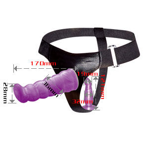 BAILE - LILAC GPOINT FEMALE ANAL AND VAGINAL HARNESS 17 CM