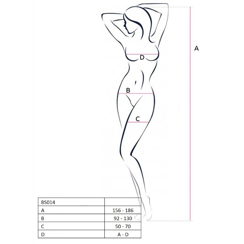 PASSION - FRAU BS014 WEISSER BODYSTOCK EINE GRÖSSE