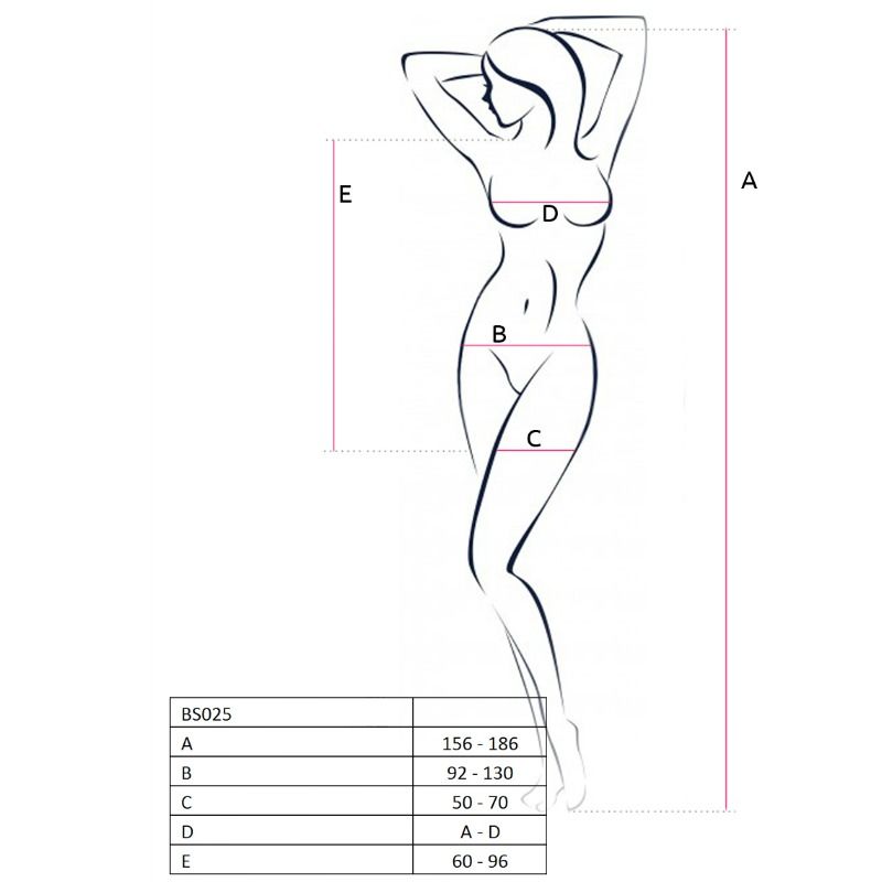 PASSION - DAMEN BS025 BODYSTOCKING WEISSES KLEID EINHEITSGRÖSSE