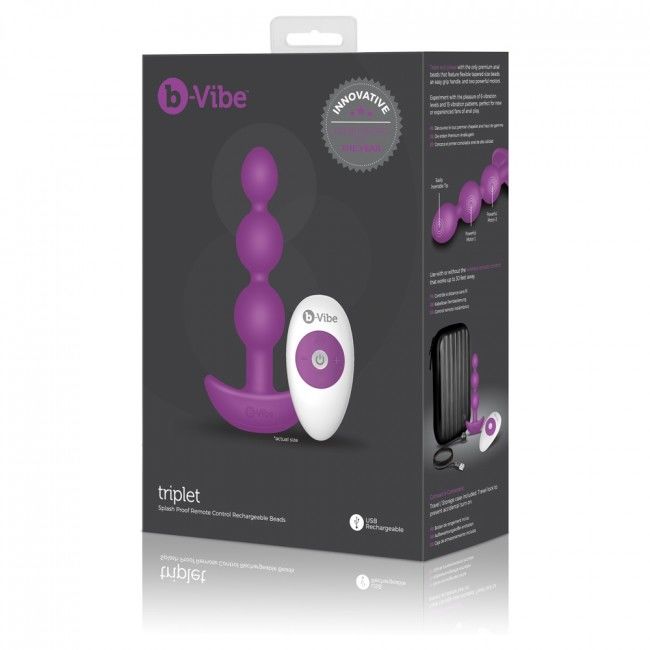 B-VIBE - ANAL TRIPLET PINK REMOTE CONTROL BEADS