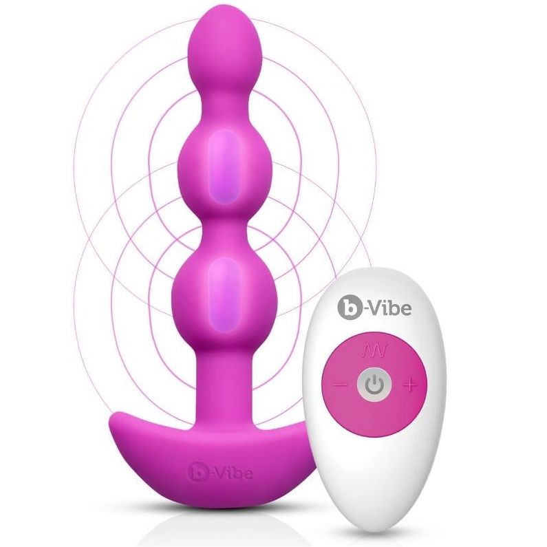 B-VIBE - ANAL TRIPLET PINK REMOTE CONTROL BEADS