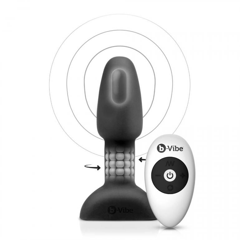 B-VIBE - PLUG ANAL DE CONTROLE REMOTO RIMMING PETITE PRETO