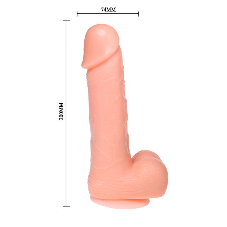 BAILE - VIBRAO E ROTAO DILDO DONG REALISTA 20 CM