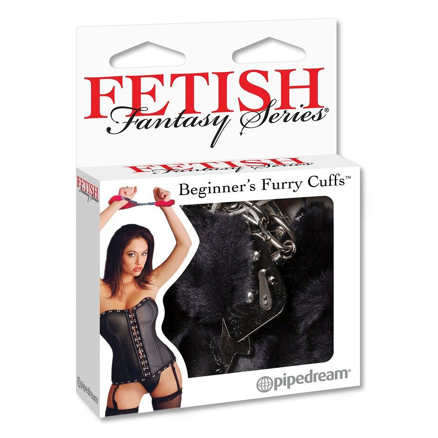 FETISH FANTASY SERIES - BLACK FURRY CUFFS