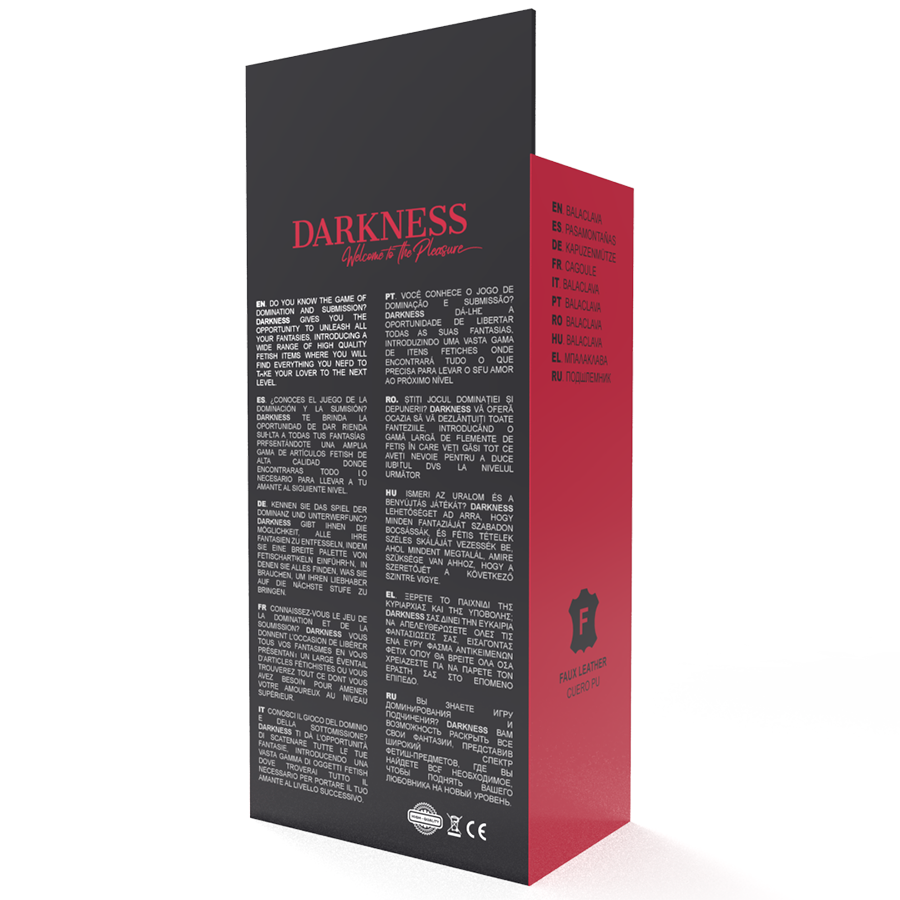 DARKNESS - MSCARA DE SUBJUGAO PRETA