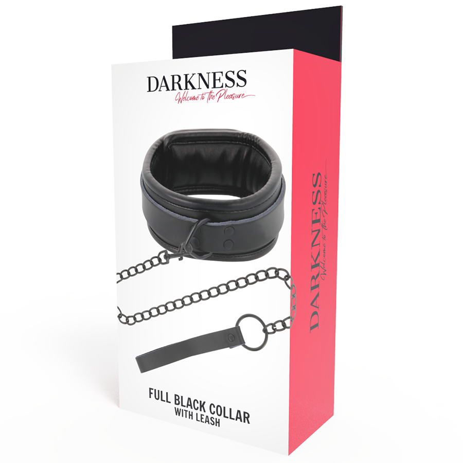 DARKNESS - COLAR PRETO COM CORRENTE