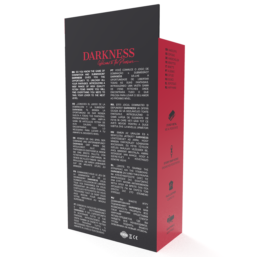 DARKNESS - ALGEMAS PRETAS AJUSTÁVEIS COM FITA DUPLA DE REFORÇO