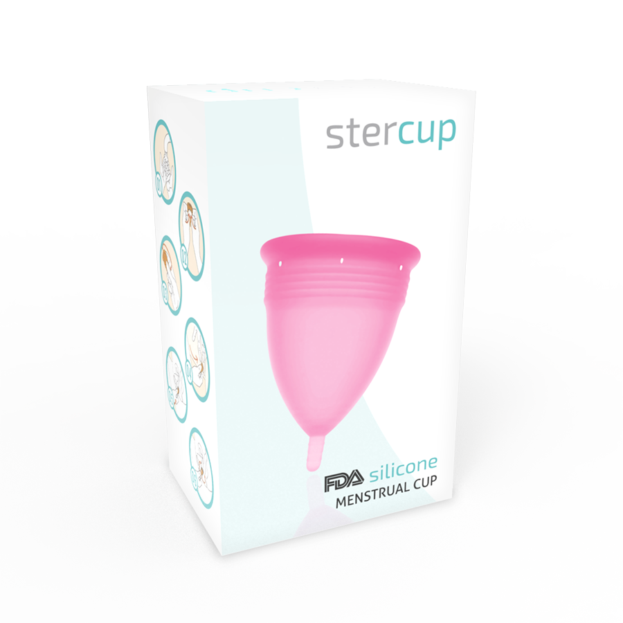 STERCUP – ROSA FDA-MENSTRUATIONSTASSE AUS SILIKON – GRÖSSE L