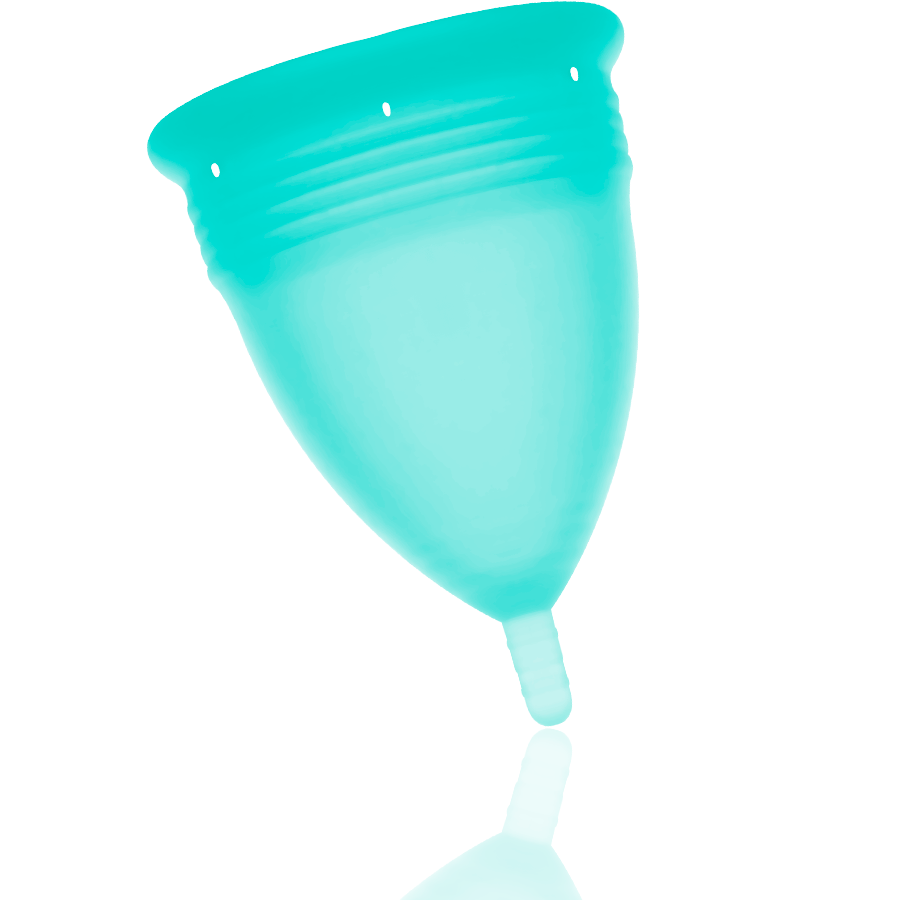 STERCUP – FDA-MENSTRUATIONSTASSE AUS SILIKON, AQUAMARIN – GRÖSSE L