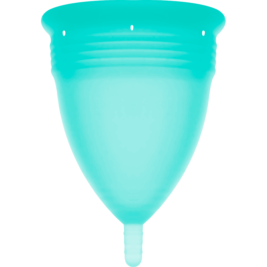 STERCUP – FDA-MENSTRUATIONSTASSE AUS SILIKON, AQUAMARIN – GRÖSSE L