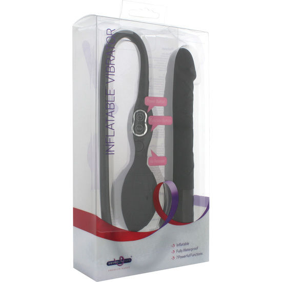 SEVEN CREATIONS - SCHWARZER AUFBLASBARER VIBRATOR