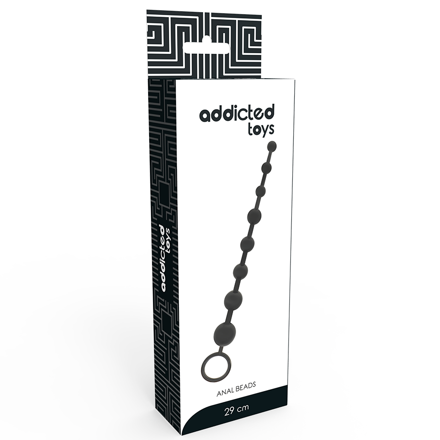 ADDICTED TOYS - 29 CM BLACK ANAL BEADS