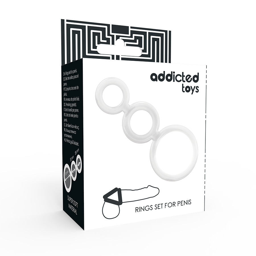 ADDICTED TOYS - RING SET - FOR TRANSPARENT PENIS