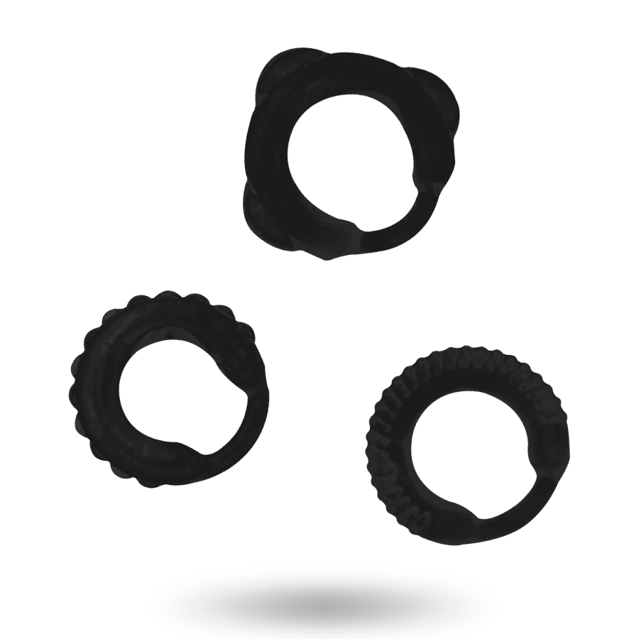 ADDICTED TOYS - C RING SET - BLACK