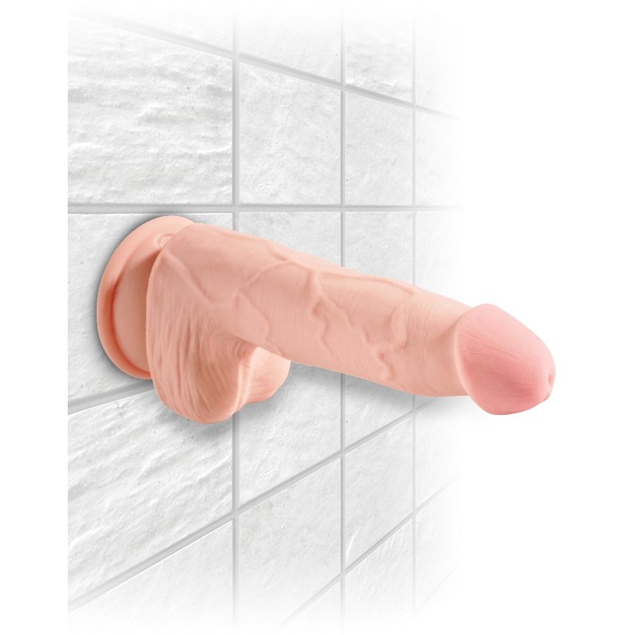 KING COCK - DILDO TRIPLA DENSIDADE 13 CM COM TESTÍCULOS