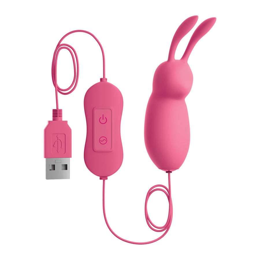 OMG - CUTE BUNNY POWERFUL PINK USB VIBRATOR