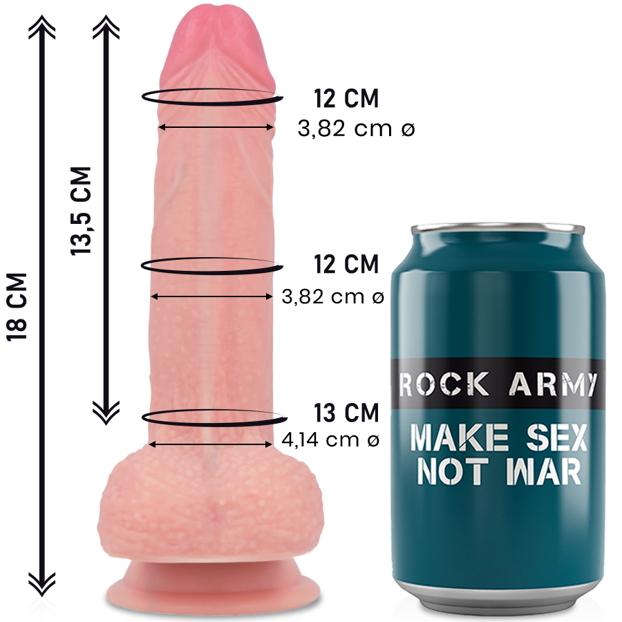 ROCKARMY - LIQUID SILICONE PREMIUM MUSTANG REALISTIC 18 CM -O- 4.14 CM