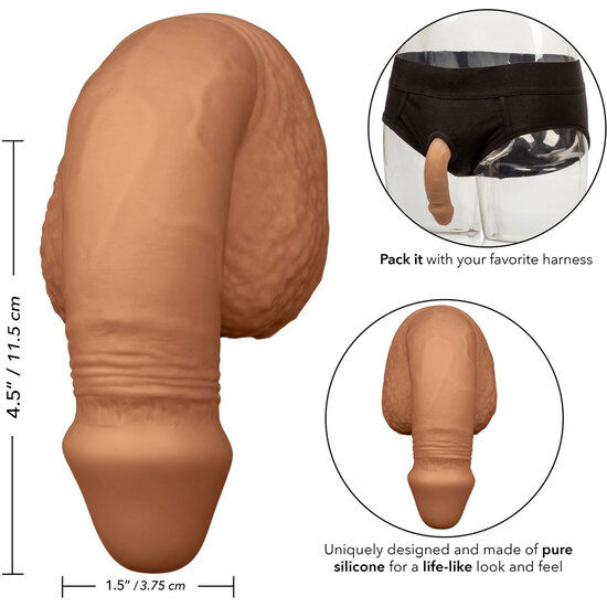 CALEXOTICS - SILICONE PENIS PACKAGING 12.75 CM CARAMEL