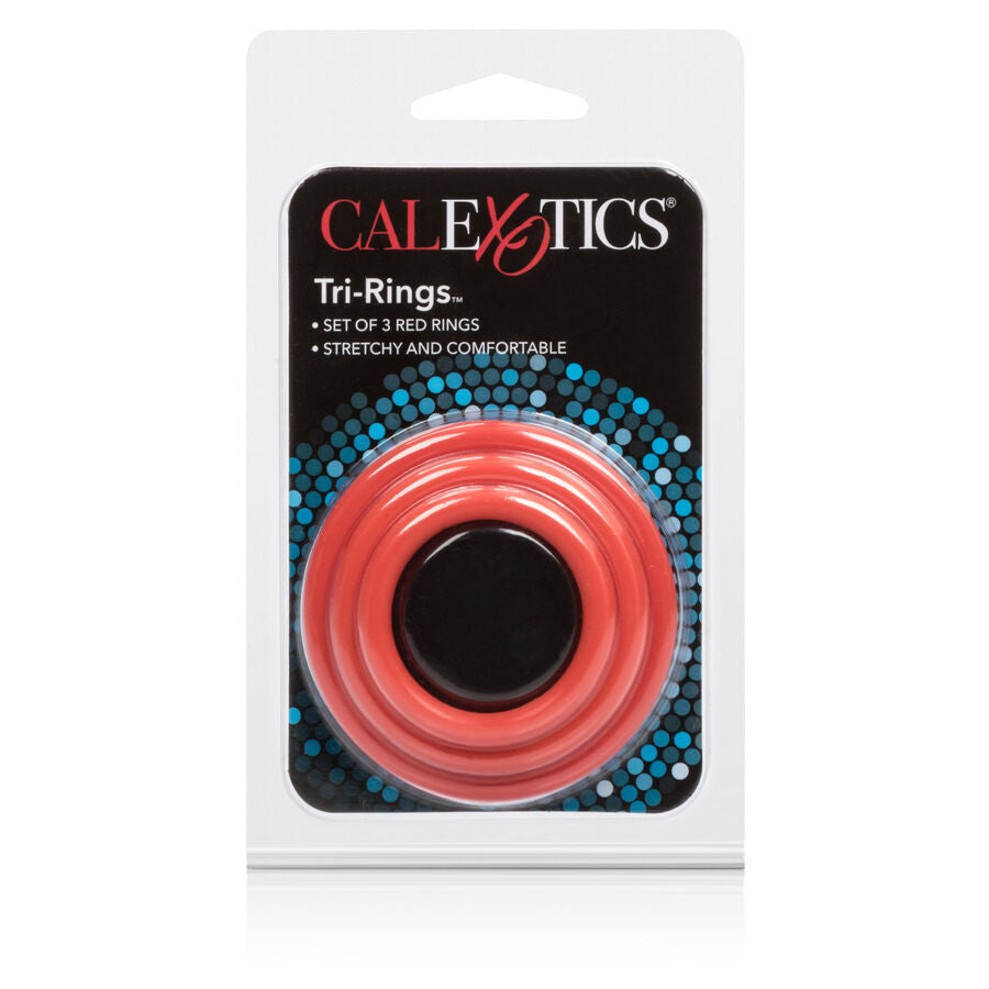 CALEXOTICS - CONJUNTO DE TRI-ANÉIS VERMELHO