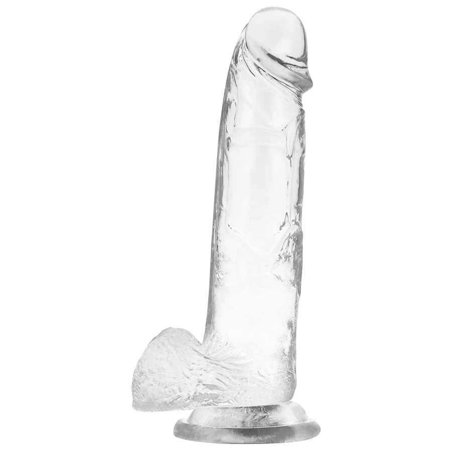 X RAY - TRANSPARENT DILDO WITH BALLS 22 CM -O- 4.6 CM