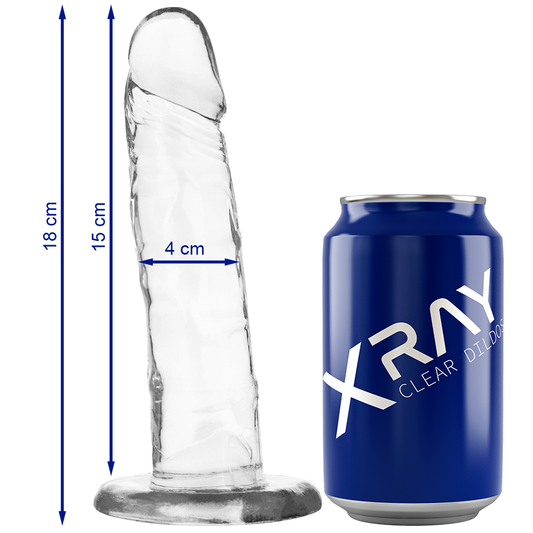 X RAY - TRANSPARENT DILDO 18 CM -O- 4 CM