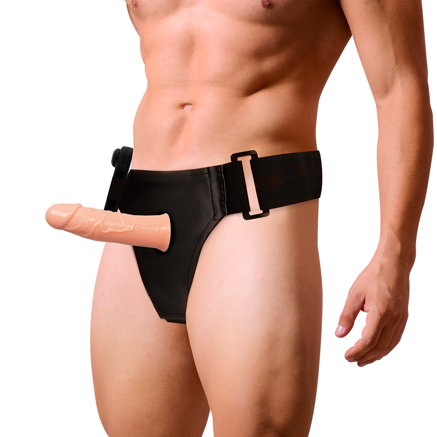 HARNESS ATTRACTION - GREGORY HOLLOW RNES MIT VIBRATOR 16,5 CM -O- 4,3 CM