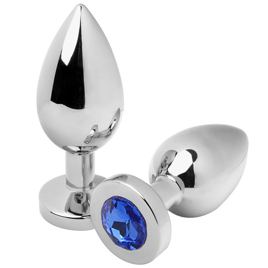 METAL HARD - BLUE DIAMOND ANAL PLUG SMALL 5.71CM