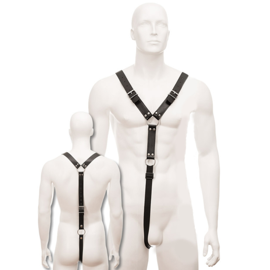 LEATHER BODY - BLACK MEN'S LEATHER HARNESS