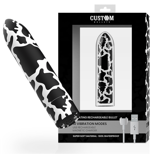 CUSTOM BULLETS - 10 INTENSITY COW RECHARGEABLE BULLETS