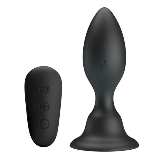 MR PLAY - BLACK ANAL PLUG WITH REMOTE CONTROL AND VIBRATION