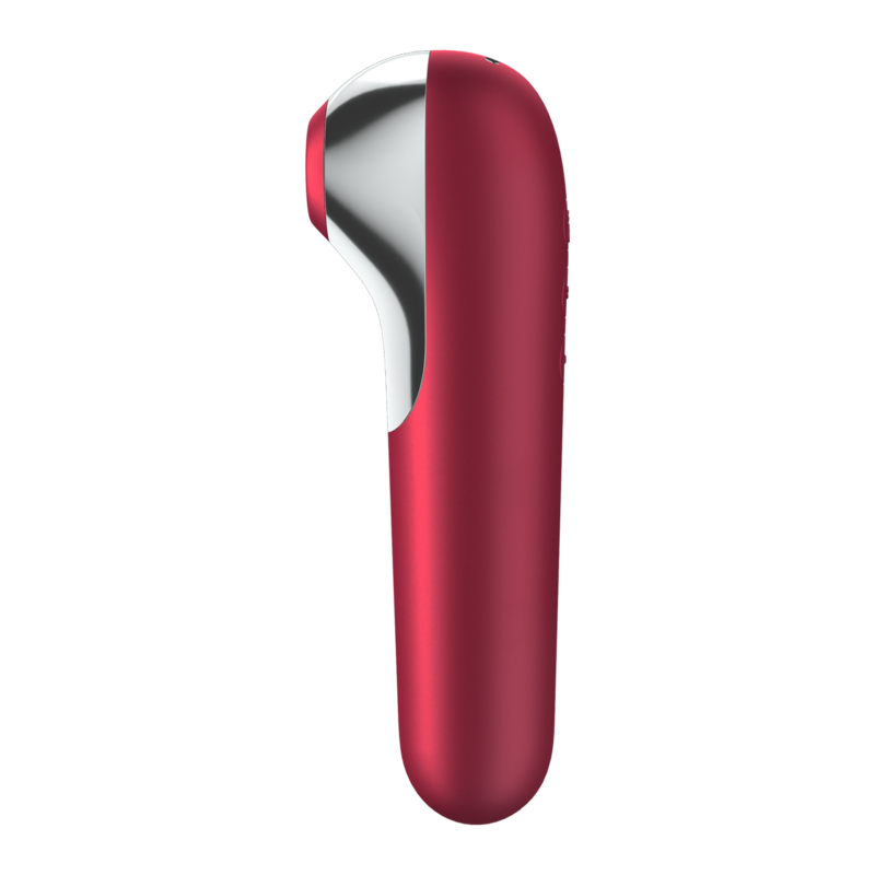 SATISFYER - VIBRADOR E SUCCIONADOR DUAL LOVE COM AR PULSADO VERMELHO