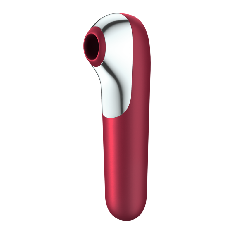 SATISFYER - VIBRADOR E SUCCIONADOR DUAL LOVE COM AR PULSADO VERMELHO