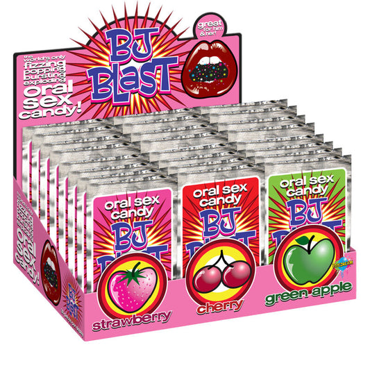 PIPEDREAMS - BJ BLAST STRAWBERRY / CHERRY &amp; GREEN APPLE - DISPLAY - 36 PC