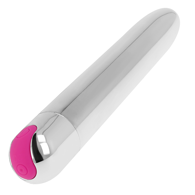 OHMAMA - VIBRADOR PRATA RECARREGVEL 10 MODOS 18,5 CM