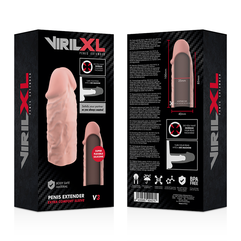 VIRILXL - LIQUID SILICONE NATURAL PENIS EXTENSION V3