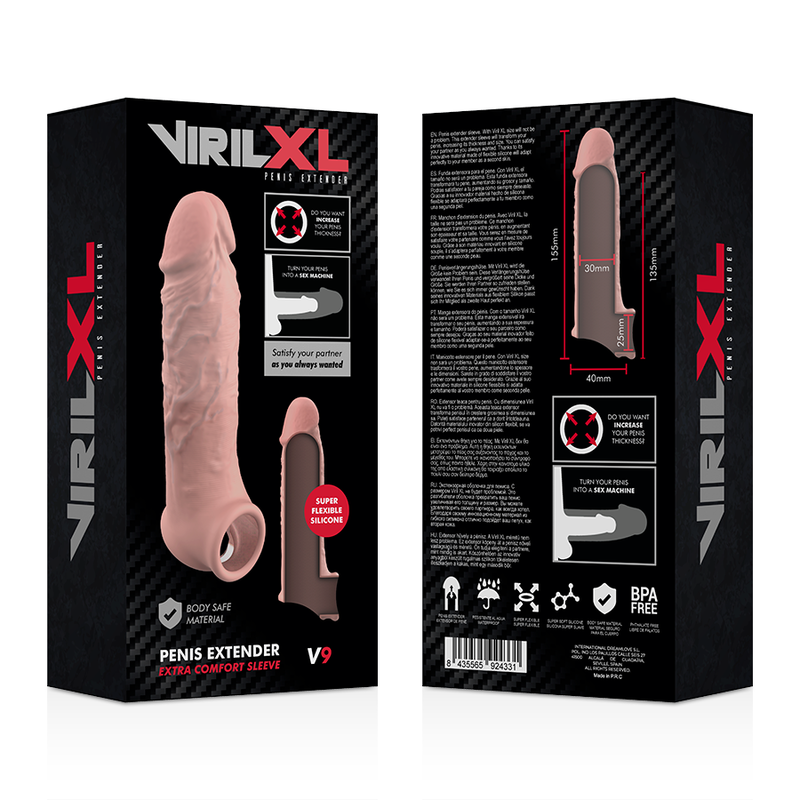 VIRILXL - V9 LIQUID SILICONE NATURAL PENIS EXTENSION