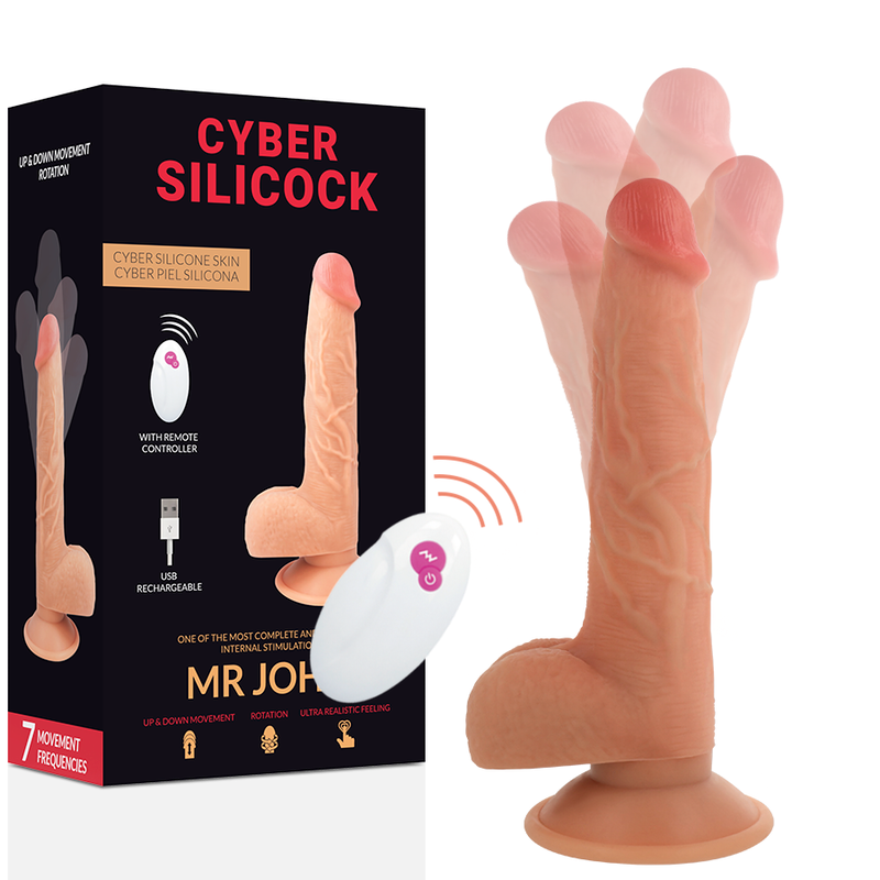 CYBER SILICOCK - CONTROLE REMOTO REALÍSTICO MR JOHN 23.88 CM -O- 4.3 CM