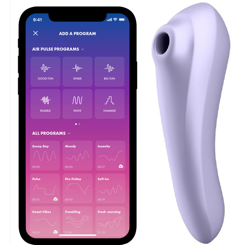 SATISFYER - VIBRADOR DE PULSO DE AR DUAL PLEASURE MALVA