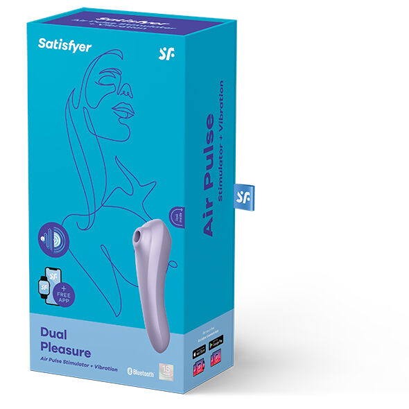 SATISFYER - VIBRADOR DE PULSO DE AR DUAL PLEASURE MALVA