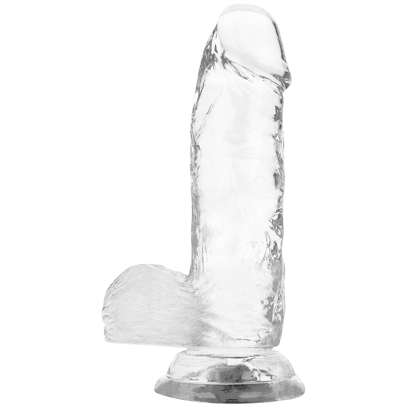 X RAY - SICHERHEITSGURT + TRANSPARENTER DILDO MIT KUGELN 15,5 CM -O- 3,5 CM