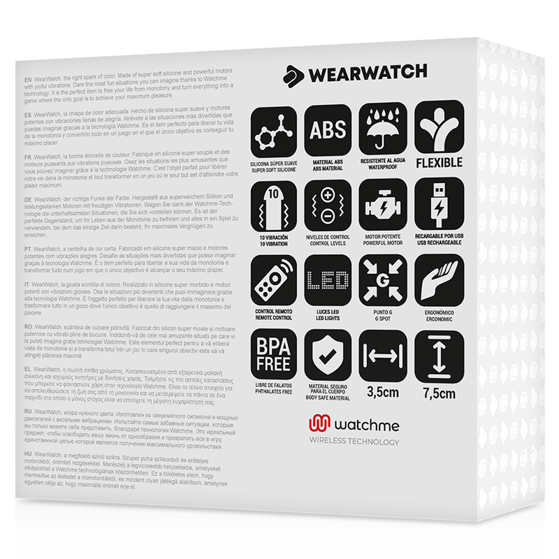 WEARWATCH - TECNOLOGIA WATCHME CONTROLE REMOTO OVO FÚCSIA / ÁGUA DO MAR