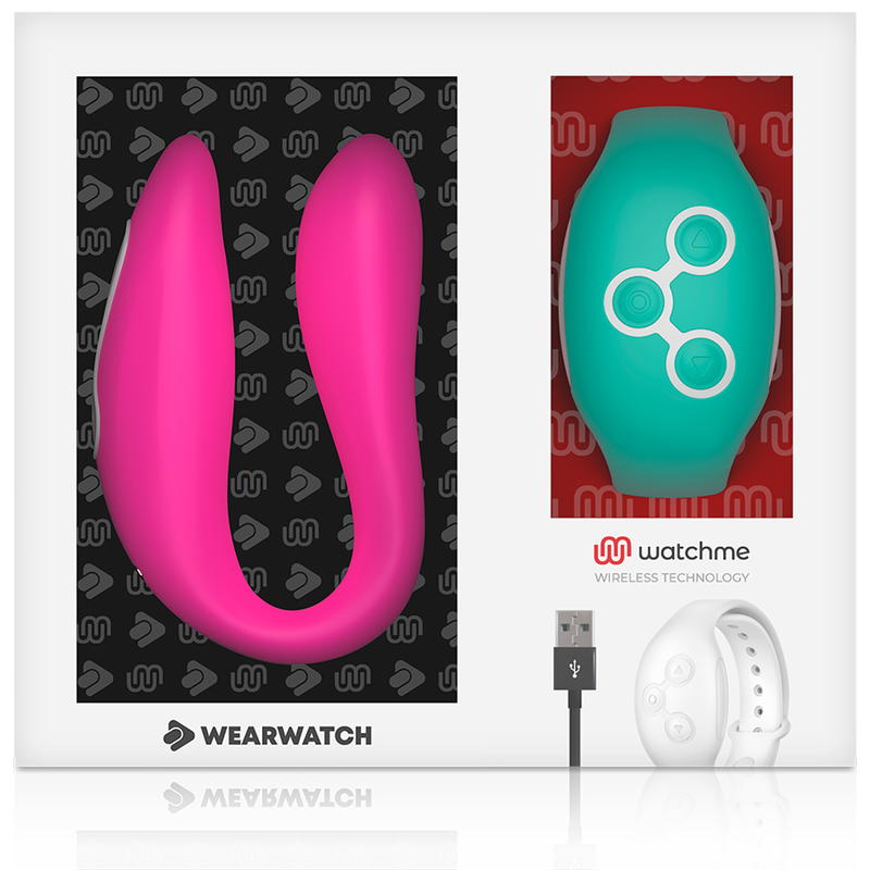 WEARWATCH - VIBRADOR WATCHME DE TECNOLOGIA DUPLA FÚCSIA / ÁGUA DO MAR