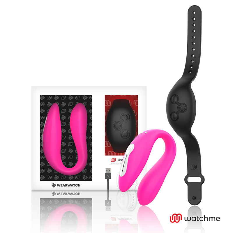 WEARWATCH - WATCHME VIBRATOR MIT DUALTECHNOLOGIE, PINK/JEANS