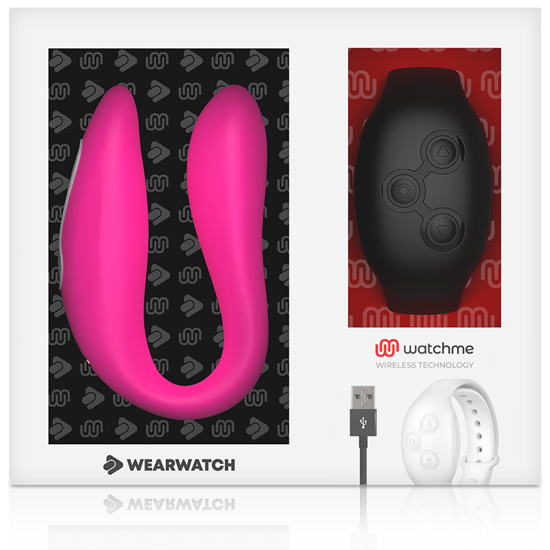 WEARWATCH - WATCHME VIBRATOR MIT DUALTECHNOLOGIE, PINK/JEANS