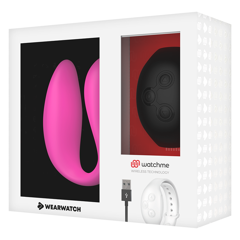 WEARWATCH - WATCHME VIBRATOR MIT DUALTECHNOLOGIE, PINK/JEANS